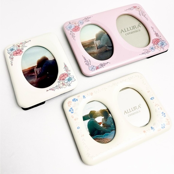 Vintage Allura Ceramic Picture Frames set of 3 - Picture 1 of 7